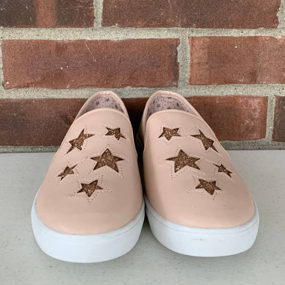 Brash Blush Star cut Twin Gore Low top Slip on Sneakers Girl's US 5 MINT - Picture 3 of 9